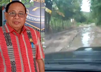 Anggota DPRD Kabupaten Kupang Soroti Kondisi Jalan Merbaun-Erbaun yang Rusak Parah