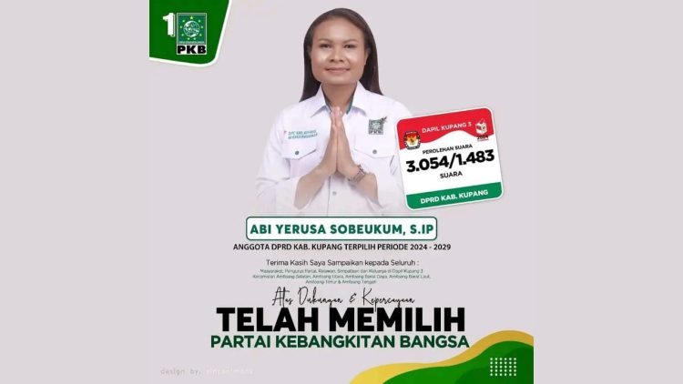 Kembali Terpilih sebagai Anggota DPRD Kabupaten Kupang, Abi Yerusa Sobeukum Sampaikan Terima Kasih