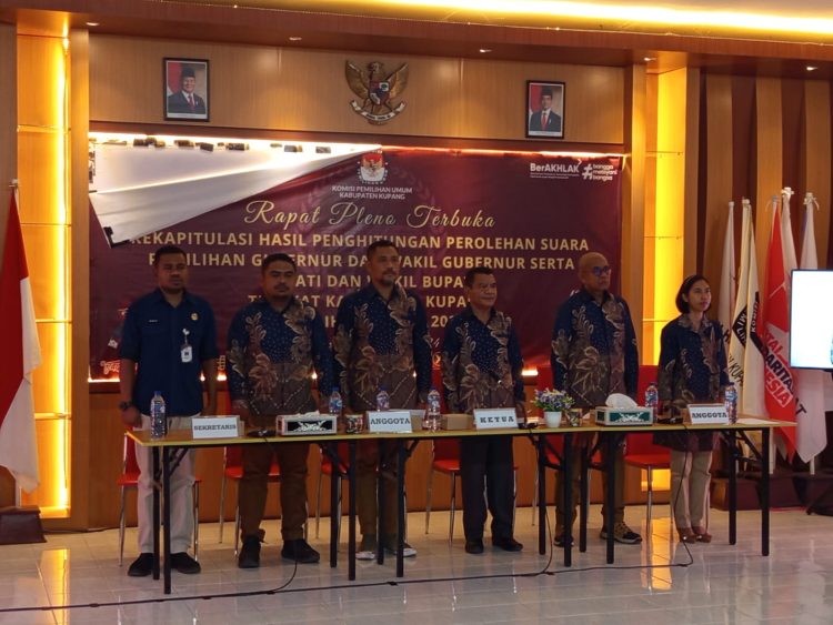 DPT 267.346, Pemilih  176.593, Yosef Lede-Aurum Obe Titu Eki Pemenang Pilkada Kabupaten Kupang Jumlah 55.375 Suara