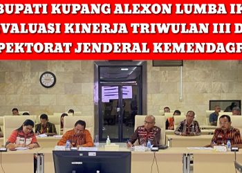 PJ. BUPATI KUPANG ALEXON LUMBA IKUTI EVALUASI KINERJA TRIWULAN III DI INSPEKTORAT JENDERAL KEMENDAGRI RI
