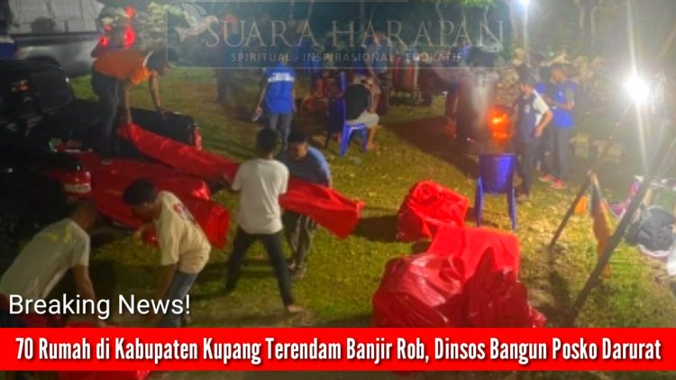 70 Rumah di Kabupaten Kupang Terendam Banjir Rob, Dinsos Bangun Posko Darurat untuk Korban