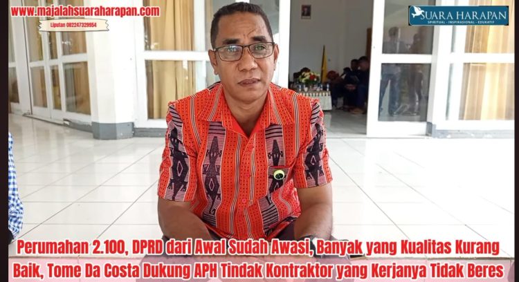 Wakil Ketua 1 DPRD Kabupaten Kupang, Tome Da Costa Prihatin Melihat Kondisi Perumahan 2.100 Unit di Fatuleu yang Terendam Air Hujan hingga Meluap ke Perumahan