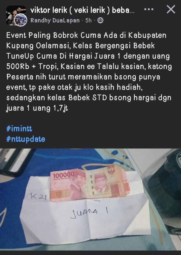 Kejurda Road Race Bupati Cup Seri II Tahun 2025 Menjadi Contoh Nyata dari Ketidakadilan dalam Dunia Motorsport di Indonesia, Nominal Penghargaan tak Sebanding dengan Tingkat Risiko yang Dihadapi