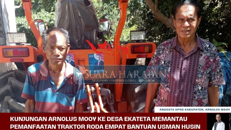 Kunjungan Arnolus Mooy ke Desa Ekateta Memantau Pemanfaatan Traktor Roda Empat Bantuan Usman Husin
