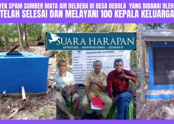Proyek SPAM Sumber Mata Air Oelbeba di Desa Oebola yang Didanai DAK Telah Selesai dan Melayani 100 Kepala Keluarga