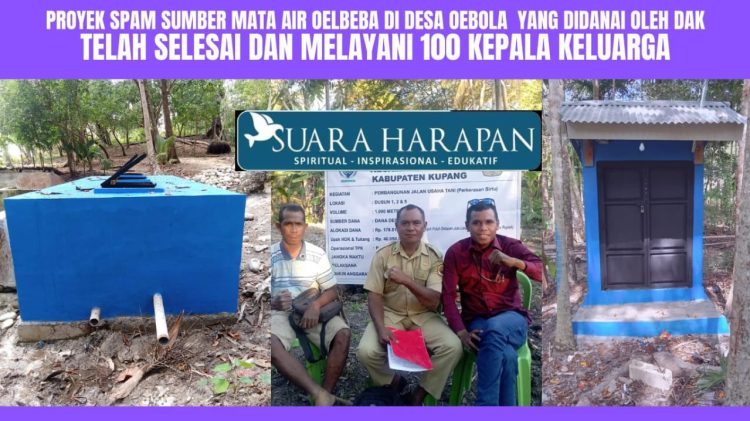 Proyek SPAM Sumber Mata Air Oelbeba di Desa Oebola yang Didanai DAK Telah Selesai dan Melayani 100 Kepala Keluarga
