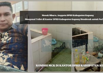 Mesak Mbura;  Mengenai Toilet di Kantor DPRD Kabupaten Kupang Mendesak untuk Perbaikan
