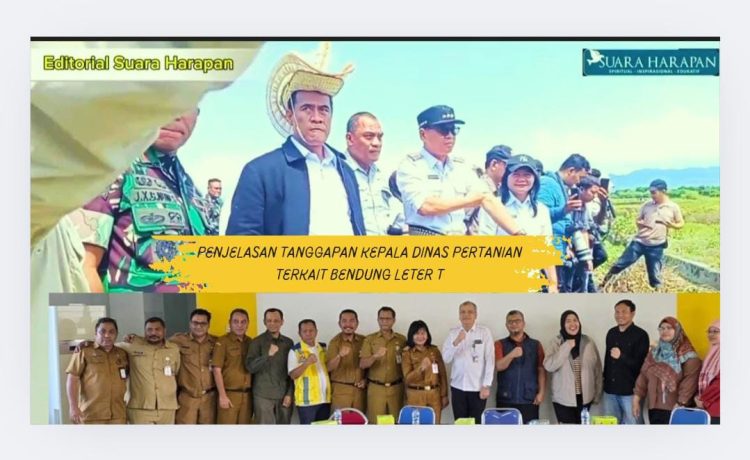 Penjelasan Tanggapan Kepala Dinas Pertanian Terkait Bendung Leter T