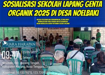 Sosialisasi Sekolah Lapang Genta Organik 2025 di Desa Noelbaki