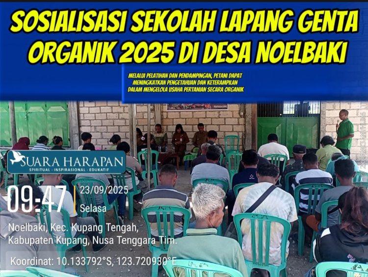 Sosialisasi Sekolah Lapang Genta Organik 2025 di Desa Noelbaki