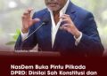NasDem Buka Pintu Pilkada DPRD: Dinilai Sah Konstitusi dan Sejalan Nilai Pancasila