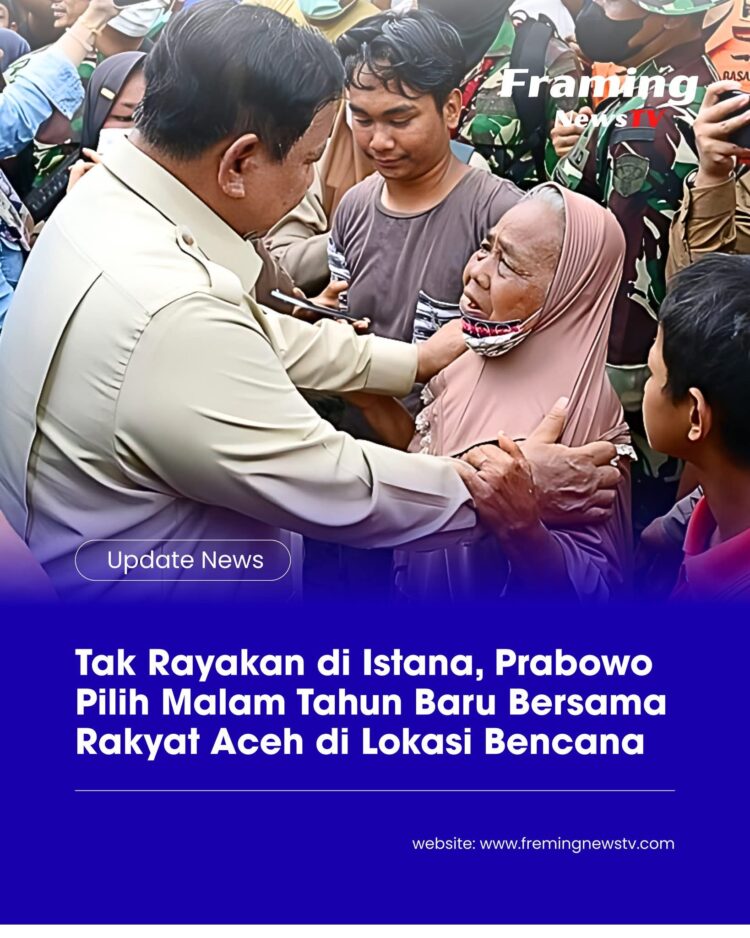 Tak Rayakan di Istana, Prabowo Pilih Malam Tahun Baru Bersama Rakyat Aceh di Lokasi Bencana