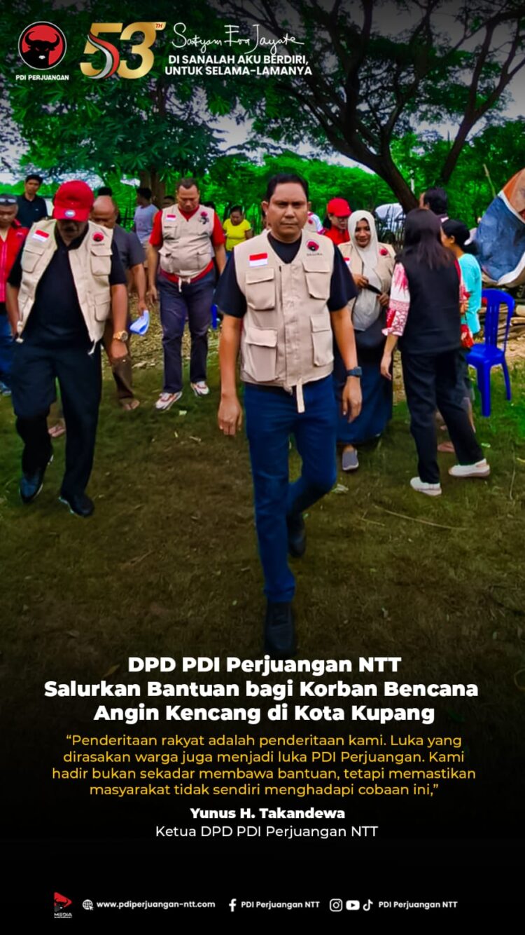 Ketua RW 05; Uluran Tangan PDI Perjuangan NTT Menjadi Penyemangat Warga yang Terdampak Akibat Cuaca yang Belum Stabil