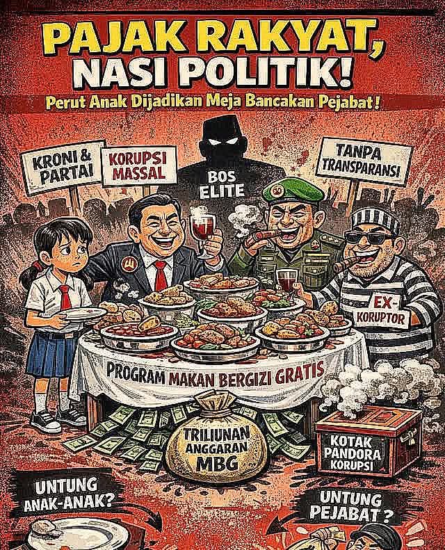 Nasi Politik: Ketika Perut Anak Jadi Meja Bancakan Pejabat, Pajak Rakyat, Untung Siapa?