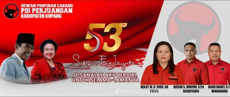 Ketua DPC PDI Perjuangan, Dessy Ballo Foeh: Jejak Langkah Seorang Soekarnois dan Refleksi 53 tahun PDI Perjuangan