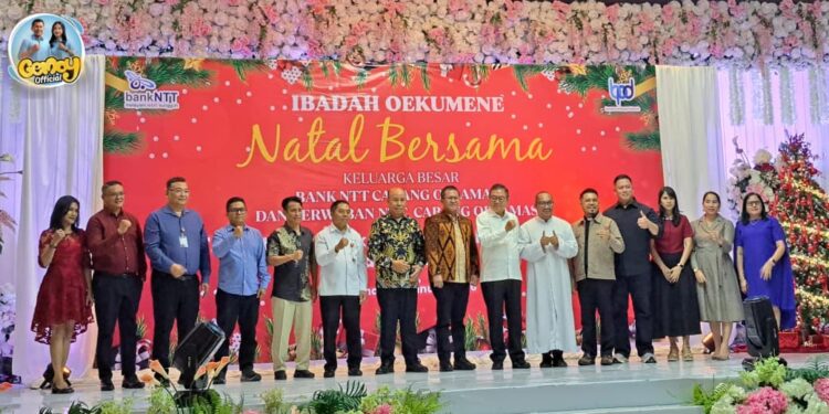 BUPATI KUPANG HADIRI PERAYAAN NATAL 2025 BANK NTT OELAMASI