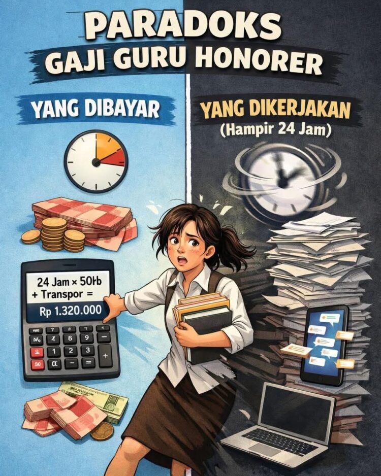 Dibalik Papan Tulis: Realitas Gaji Guru Honorer dan Beban Kerja “24 Jam”