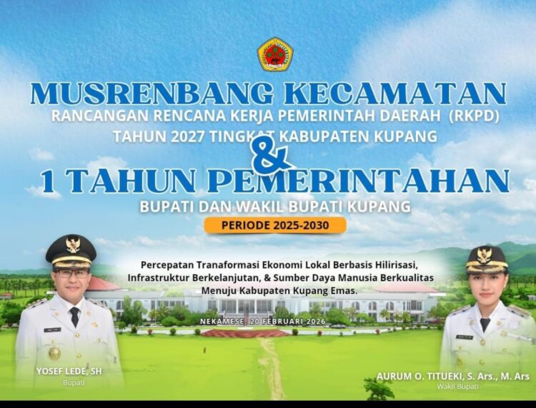 ​Mari kita Nantikan Paparan saat Musrenbang Kecamatan sekaligus Refleksi Satu Tahun Kepemimpinan Bupati dan Wakil Bupati Kupang periode 2025-2030 di Nekamese