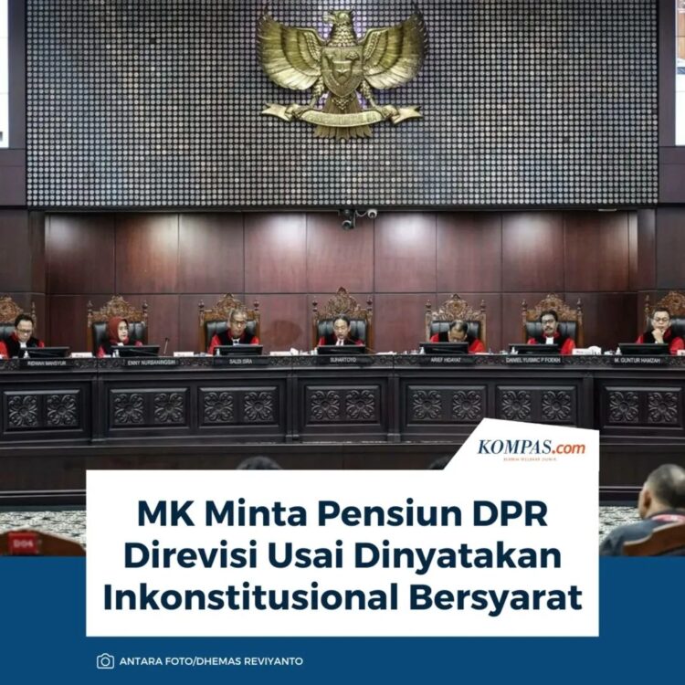 MK Minta Pensiun DPR Direvisi