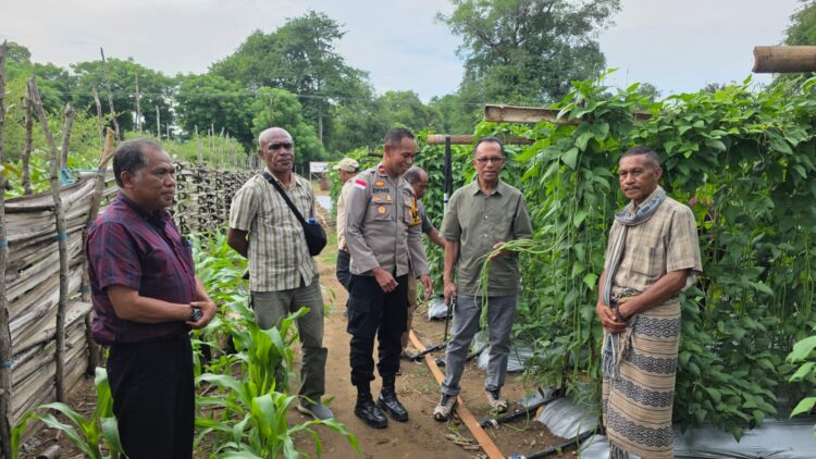 Kunjungan Usman Husin, Anggota DPR RI ke Polsek Kualin yang berhasil Menyulap lahan pasir Menjadi Area Produktif