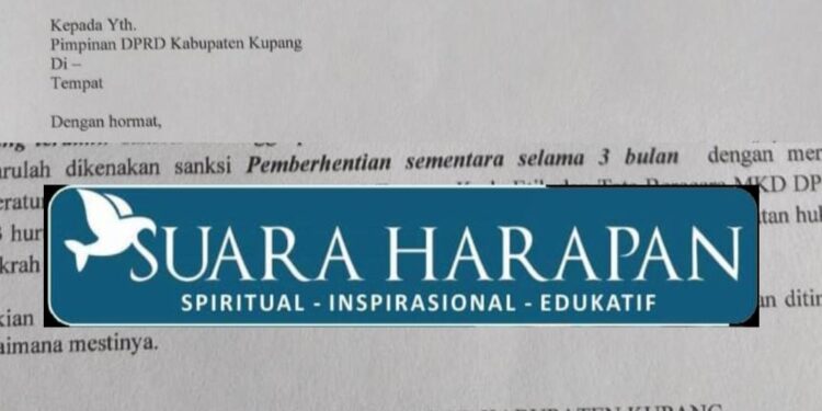 Kasus ‘HFL’ DPRD Kabupaten Kupang Berlanjut, BK Mengeluarkan Surat Rekomendasi Sanksi Kepada Pimpinan Dewan