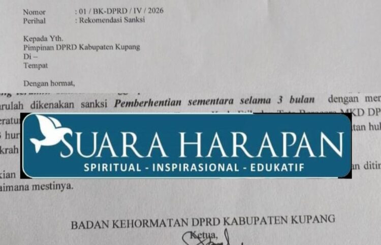 Kasus ‘HFL’ DPRD Kabupaten Kupang Berlanjut, BK Mengeluarkan Surat Rekomendasi Sanksi Kepada Pimpinan Dewan