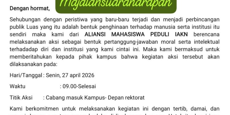​Membasuh Wajah Almamater: Suara Mahasiswa di Gerbang IAKN Kupang