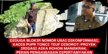 Diduga Blokir Nomor Usai Dikonfirmasi, Kadis PUPR Tonci Teuf Disorot: Proyek Irigasi Aika Rohon Mangkrak, Peran Pengawasan Dipertanyakan