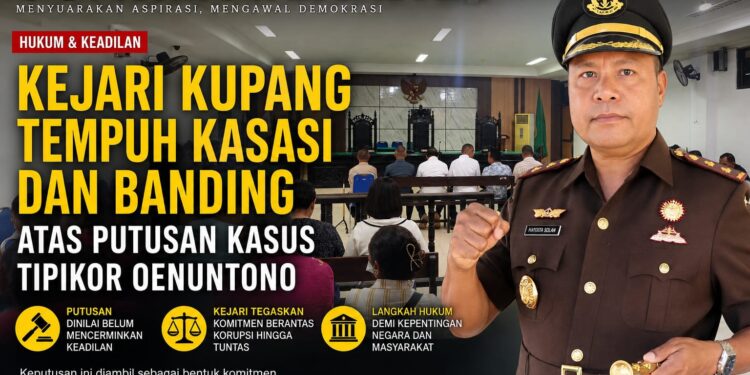 ​Kejari Kupang Tempuh Kasasi dan Banding atas Putusan Kasus Tipikor Oenuntono