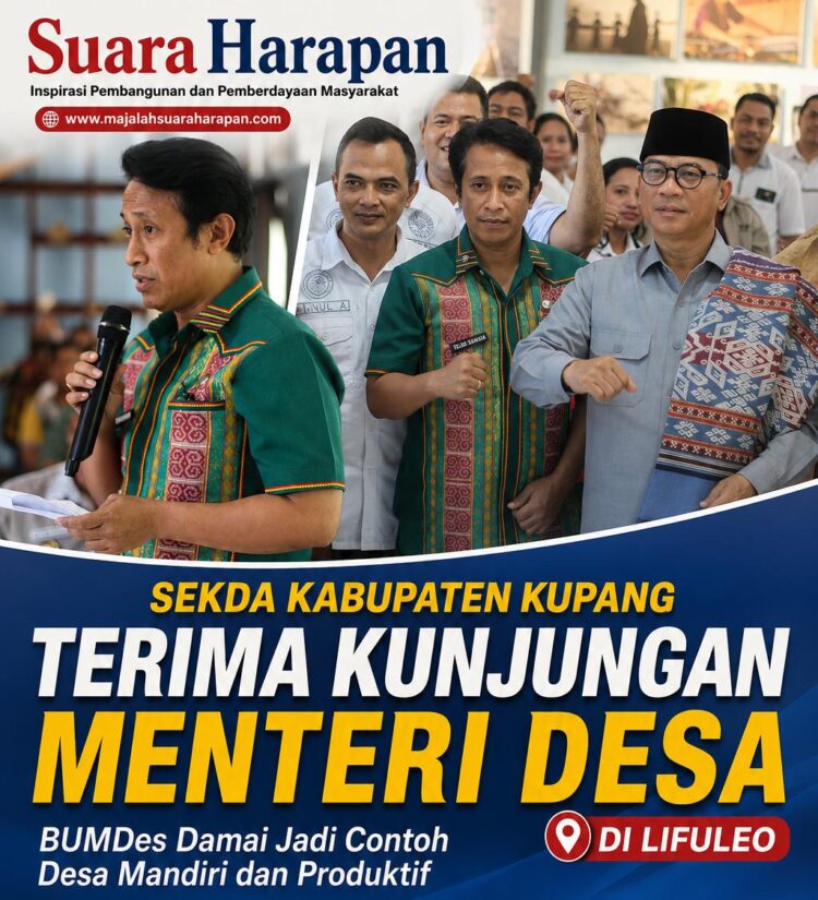 SEKDA KABUPATEN KUPANG TERIMA KUNJUNGAN MENTERI DESA DI LIFULEO