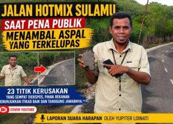 Jalan Hotmix Sulamu, Saat Pena Publik Menambal Aspal yang Terkelupas
