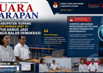KPU KABUPATEN  KUPANG IKUT KOPI PARMAS PART 21: KAMPUS HARUS JADI PENJAGA NALAR DEMOKRASI