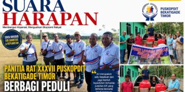 PANITIA RAT XXXVII PUSKOPDIT BEKATIGADE TIMOR BERBAGI PEDULI UNTUK 21 KK KORBAN LONGSOR DI ERBAUN