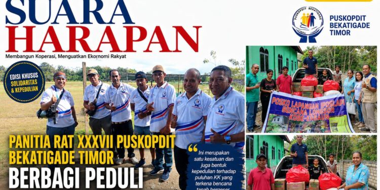 PANITIA RAT XXXVII PUSKOPDIT BEKATIGADE TIMOR BERBAGI PEDULI UNTUK 21 KK KORBAN LONGSOR DI ERBAUN