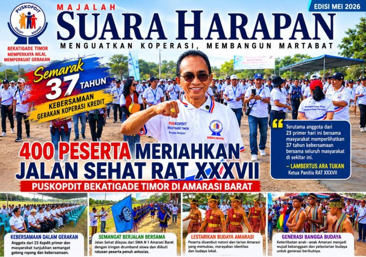 400 PESERTA MERIAHKAN JALAN SEHAT RAT XXXVII PUSKOPDIT BEKATIGADE TIMOR DI AMARASI BARAT