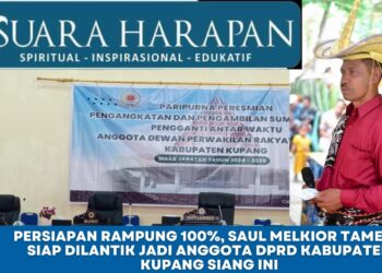Persiapan Rampung 100%, Saul Melkior Tameno Siap Dilantik Jadi Anggota DPRD Kabupaten Kupang Siang Ini
