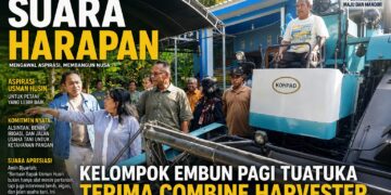 ASPRIRASI USMAN HUSIN: KELOMPOK EMBUN PAGI TUATUKA DI KABUPATEN KUPANG TERIMA COMBINE HARVESTER