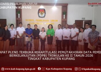 Jaga Akurasi Data Pemilih, KPU Kupang Rekap PDPB Triwulan II Tahun 2026