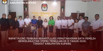 Jaga Akurasi Data Pemilih, KPU Kupang Rekap PDPB Triwulan II Tahun 2026