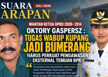 OKTORY GASPERSZ : TUGAS WABUP KUPANG JADI BUMERANG, HARUS PERKUAT PENGAWASAN EKSTERNAL TEMUAN BPK