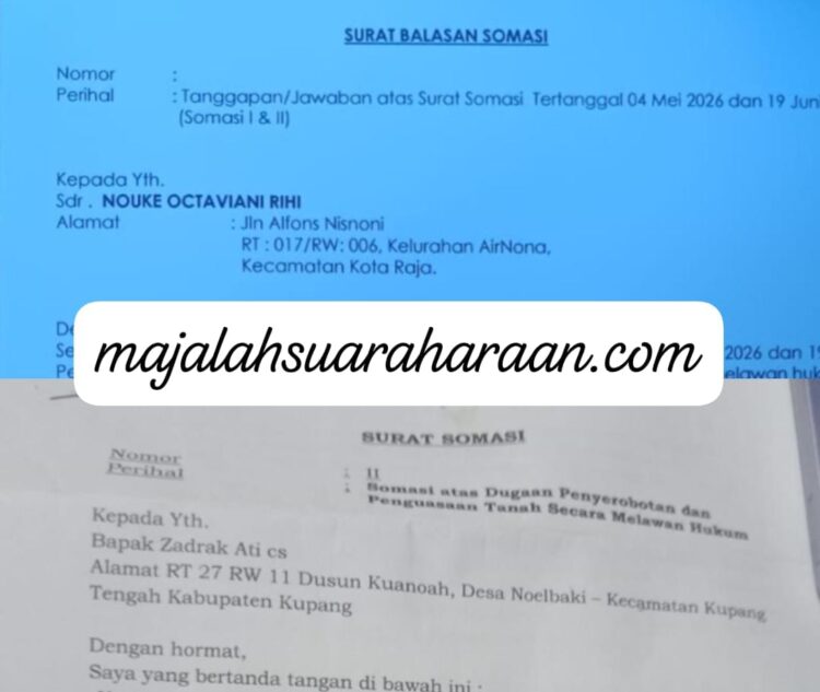 Versus Dua Somasi: Nouke Klaim SHM 11.670 M2, Zadrak Bantah dan Sebut Tanah Warisan di Panmuti Desa Noelbaki
