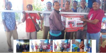 Jawab Pergumulan Petani, Arnolus Mooy Hibahkan Motor Air Pakai Dana Pribadi untuk Petani Dusun 1 Desa Kuimasi