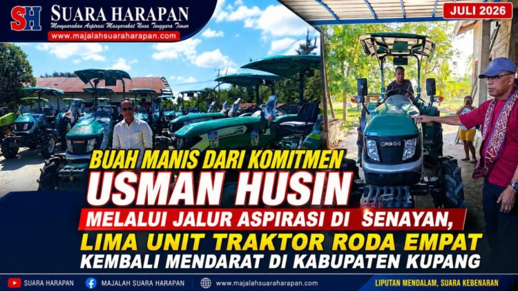 Buah Manis dari Komitmen Usman Husin, Melalui Jalur Aspirasi di Senayan, Lima Unit Traktor Roda Empat Kembali Mendarat di Kabupaten Kupang