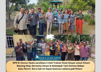 Usman Husin Serahkan 2 Unit Traktor Roda Empat untuk Petani Bawang Oesao & Kelompok Tani Oetimu Babau. Kata Petani: Baru kali ini dapat bantuan selama jadi Petani