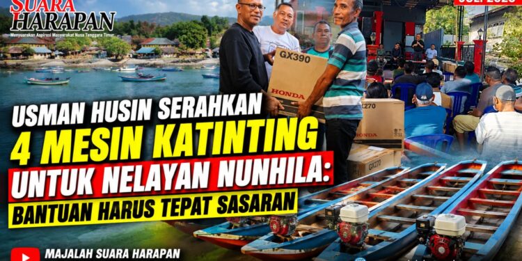 Usman Husin Serahkan 4 Mesin Katinting untuk Nelayan Nunhila: Bantuan Harus Tepat Sasaran