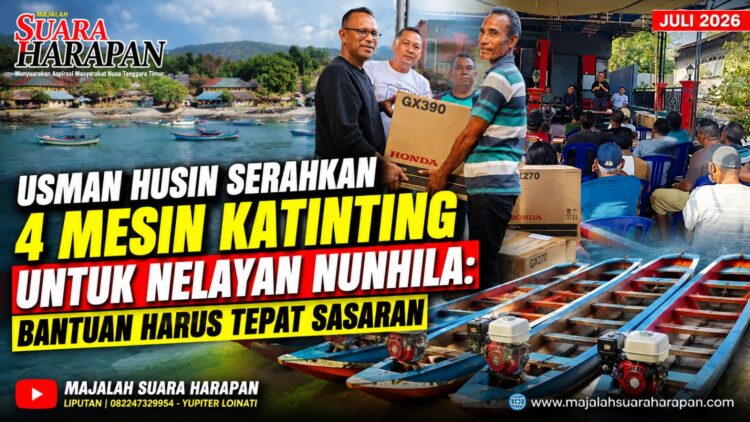 Usman Husin Serahkan 4 Mesin Katinting untuk Nelayan Nunhila: Bantuan Harus Tepat Sasaran