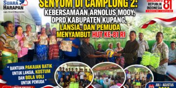 Senyum di Camplong 2: Kebersamaan Arnolus Mooy, DPRD Kabupaten Kupang, Lansia, dan Pemuda Menyambut HUT Ke-81 RI