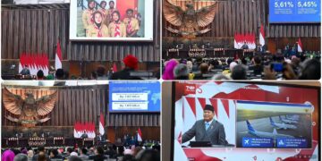 Presiden Prabowo Subianto menyampaikan pidato kenegaraan pada Sidang Tahunan MPR RI dan Sidang Bersama DPR RI dan DPD RI