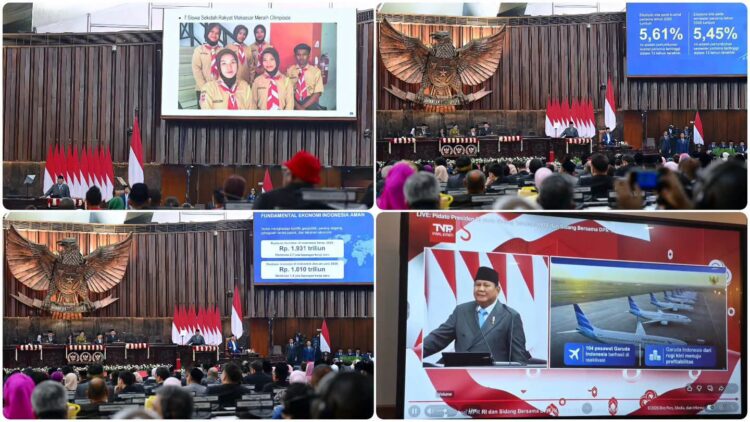 Presiden Prabowo Subianto menyampaikan pidato kenegaraan pada Sidang Tahunan MPR RI dan Sidang Bersama DPR RI dan DPD RI