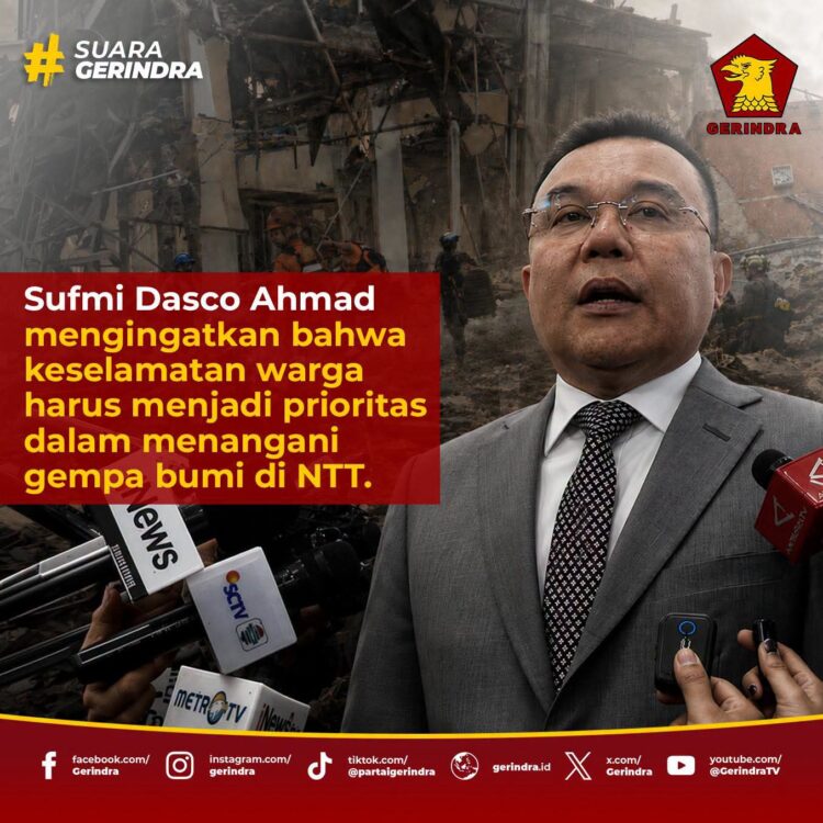​DPR RI Dorong Penanganan Cepat Gempa NTT, Sufmi Dasco: Keselamatan Warga Prioritas Utama